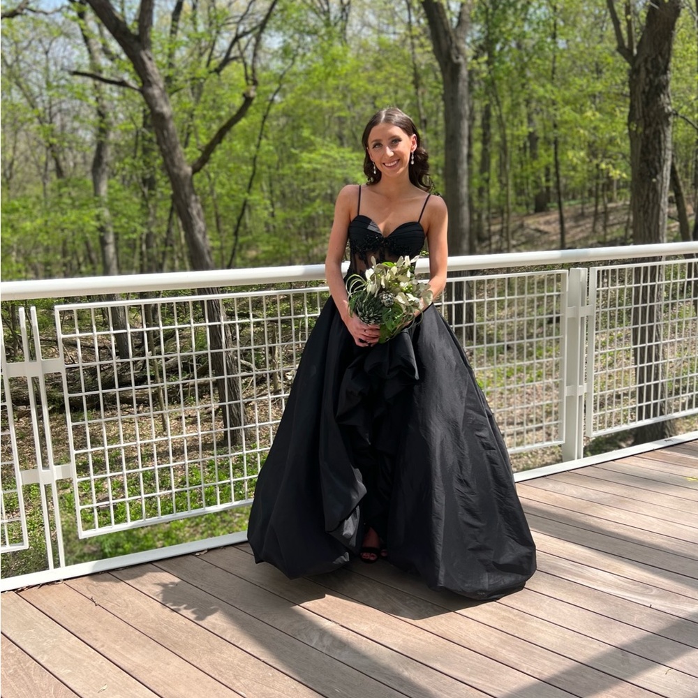 Prom dress black with corset top